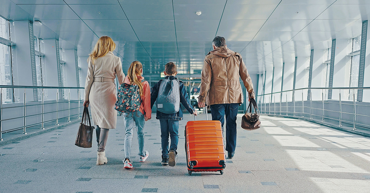 familia viajando juntos